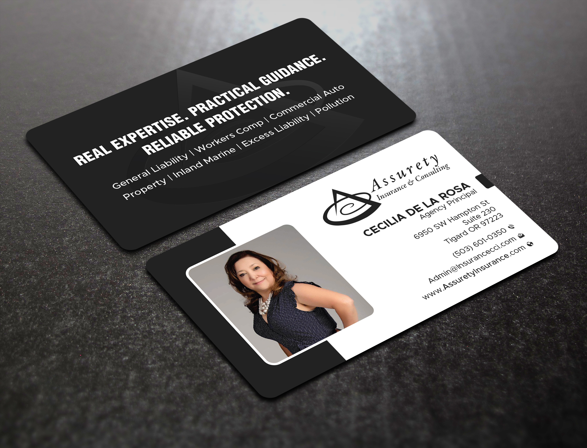 Diseño de Tarjeta de Presentación por Uttom 2 para Assurety Insurance & Consulting  | Diseño #37031082