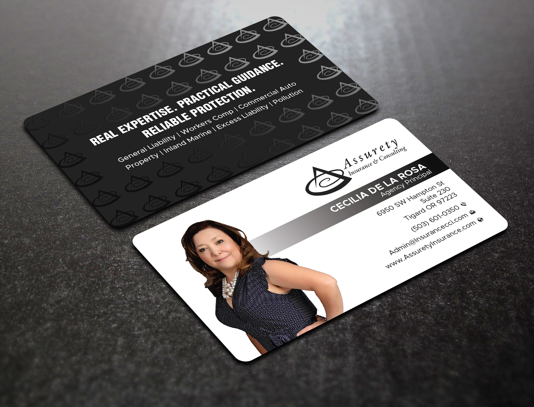 Diseño de Tarjeta de Presentación por Uttom 2 para Assurety Insurance & Consulting  | Diseño #37031296