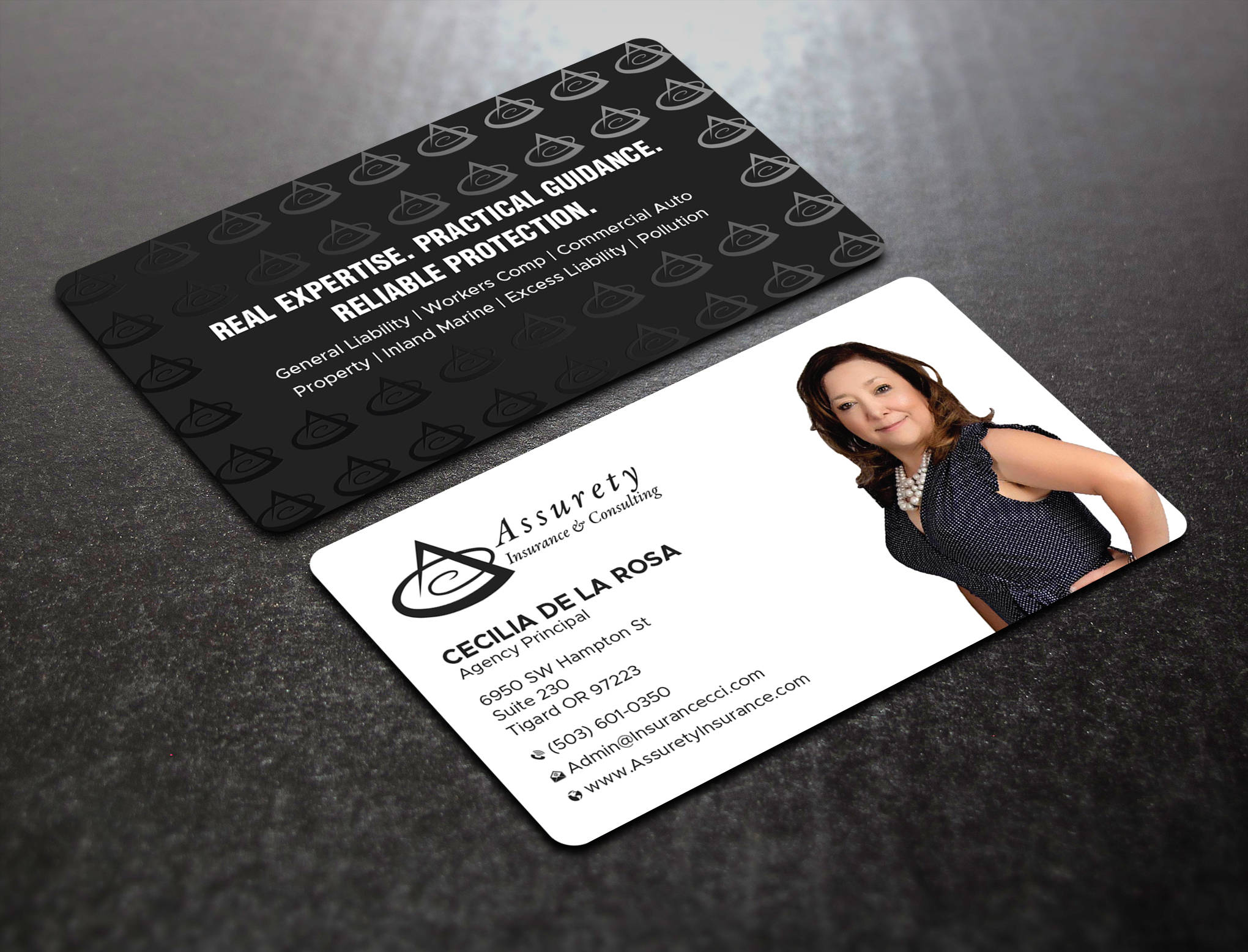 Diseño de Tarjeta de Presentación por Uttom 2 para Assurety Insurance & Consulting  | Diseño #37031298