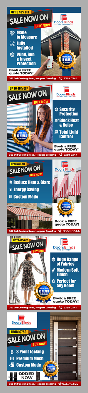 Design Graphique par Osama Soliman pour Doors Blinds & Shutters | Design : #37034258