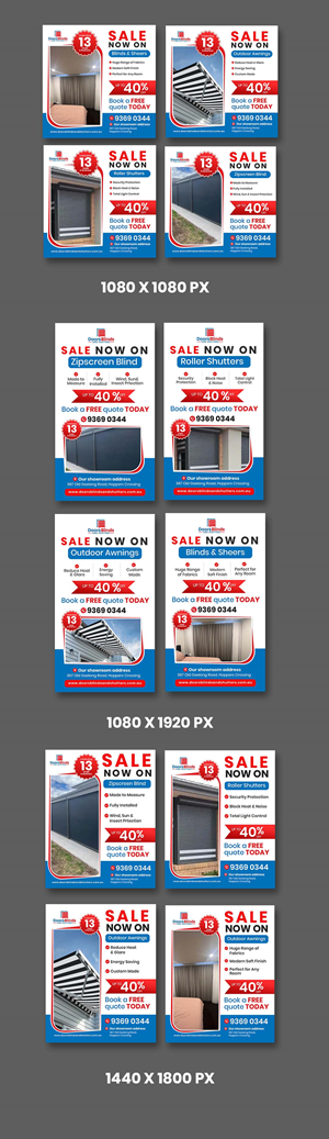 Diseño Gráfico por debdesign para Doors Blinds & Shutters | Diseño: #37034529