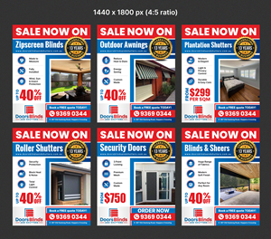 Diseño Gráfico por SAI DESIGNS para Doors Blinds & Shutters | Diseño: #37035879