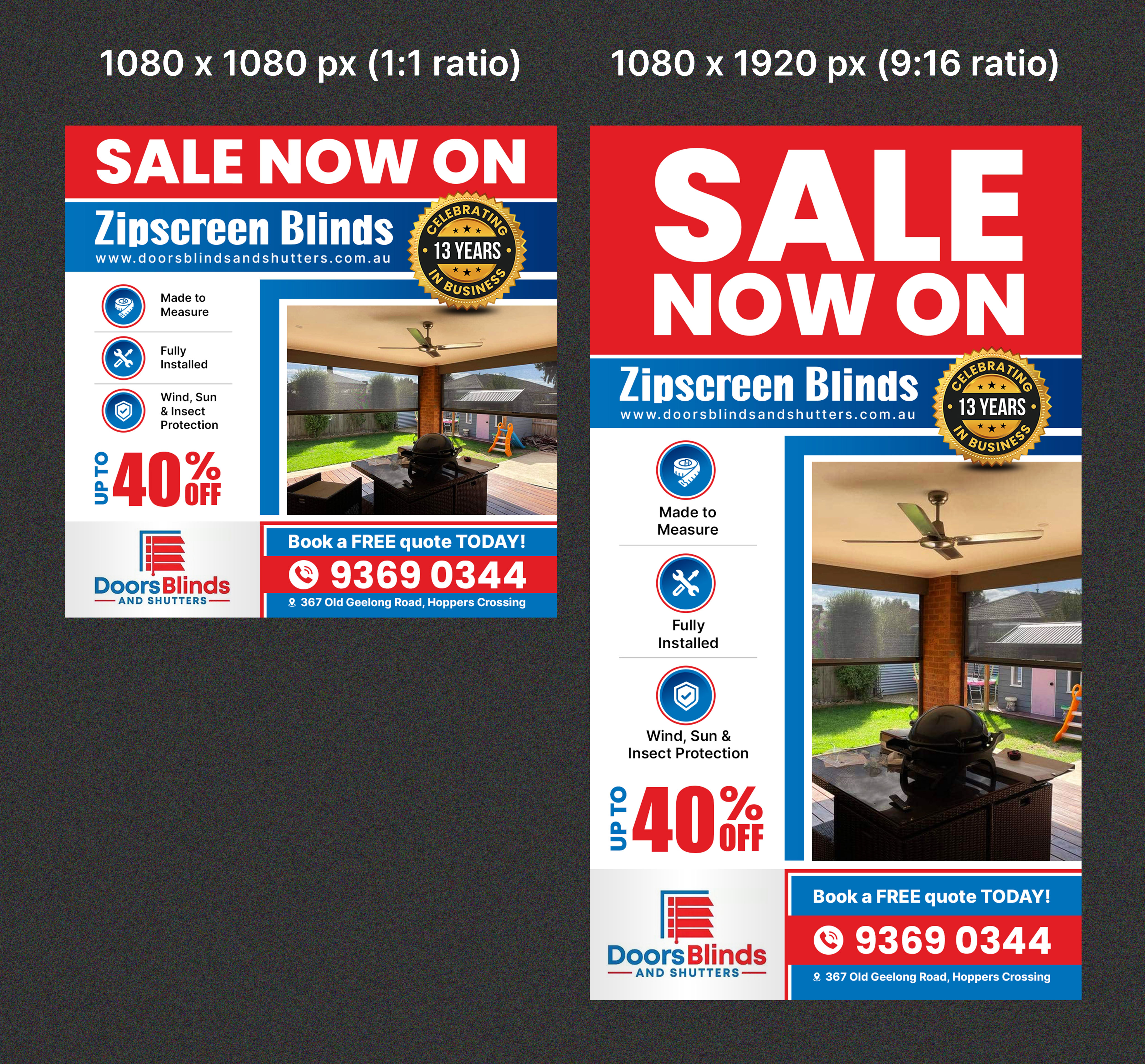 Diseño Gráfico por SAI DESIGNS para Doors Blinds & Shutters | Diseño: #37036165