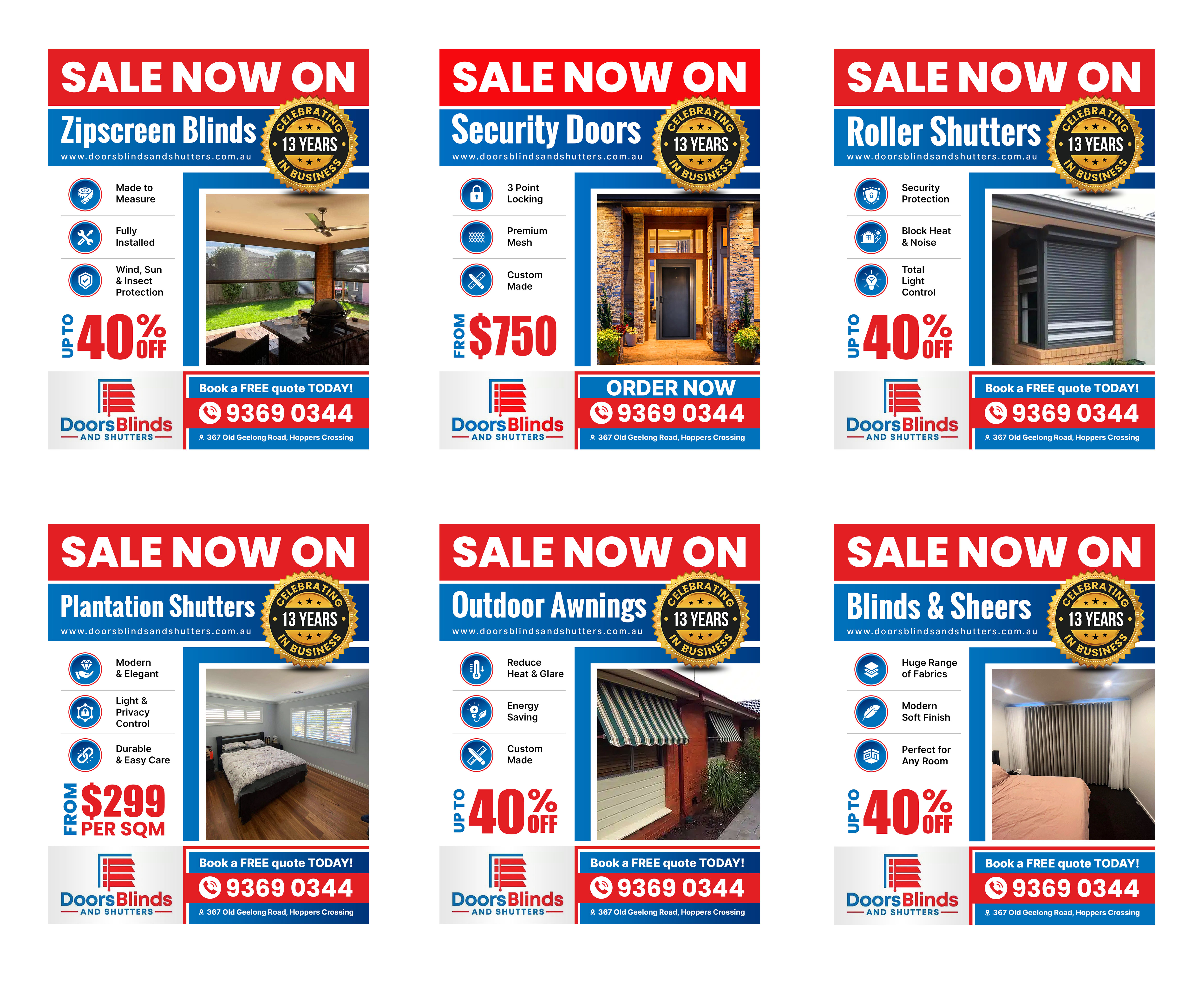 Diseño Gráfico por SAI DESIGNS para Doors Blinds & Shutters | Diseño #37040375