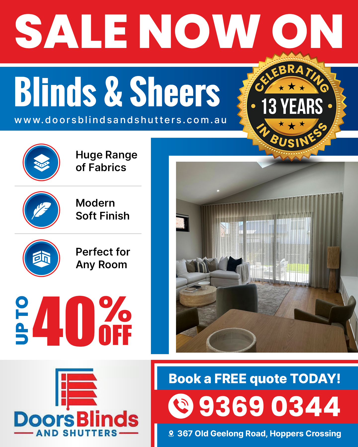 Design Graphique par SAI DESIGNS pour Doors Blinds & Shutters | Design #37043408