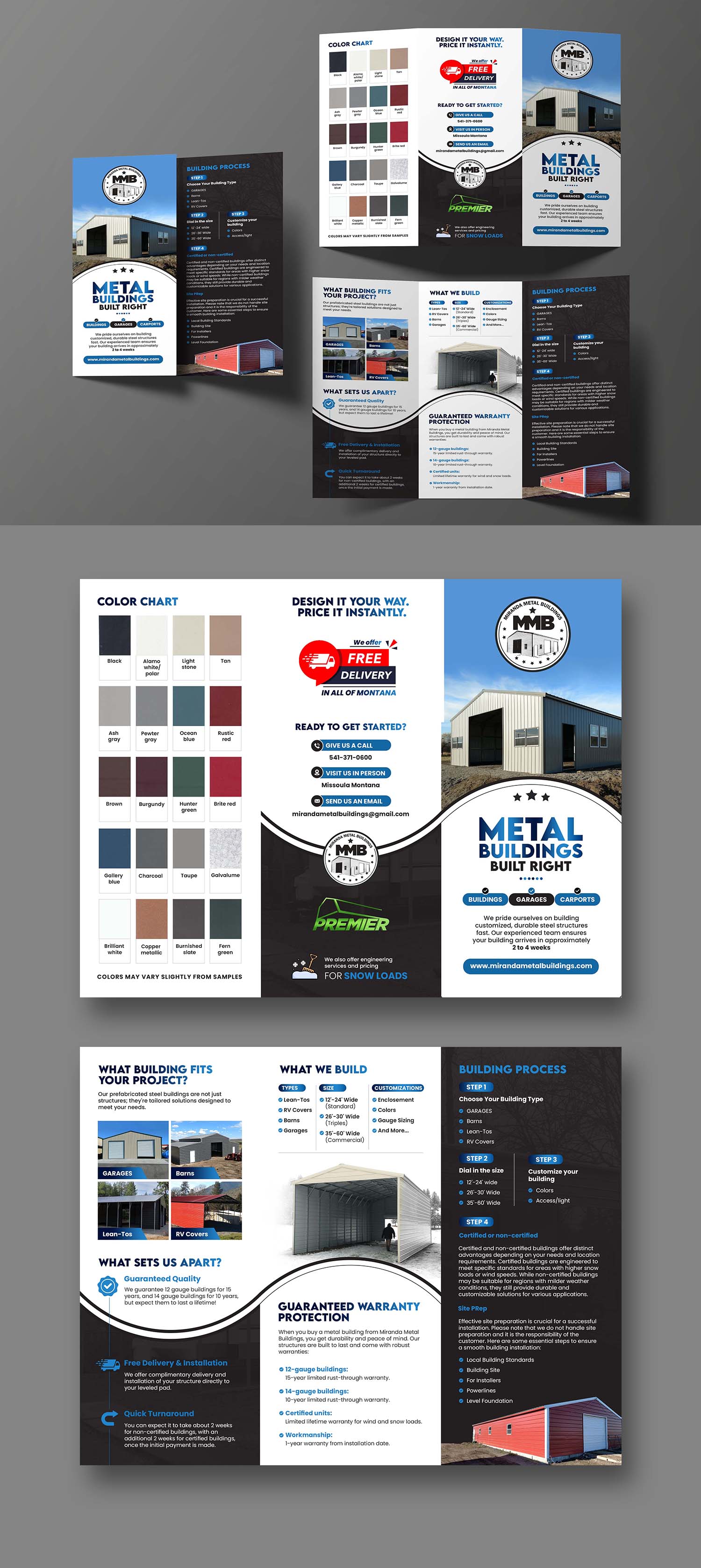 Diseño de Brochure por debdesign para Big Sky Sheds LLC | Diseño #37037937