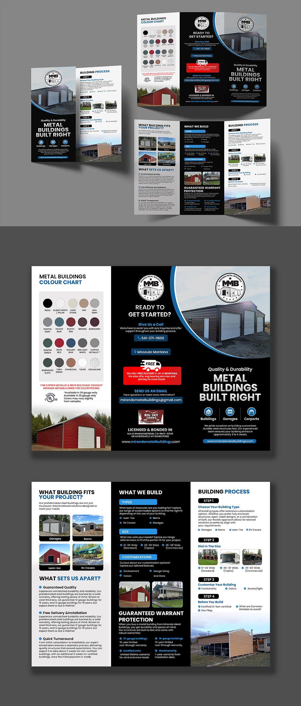 Diseño de Brochure por debdesign para Big Sky Sheds LLC | Diseño #37038314