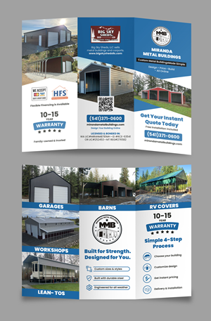 Diseño de Brochure por saurov para Big Sky Sheds LLC | Diseño: #37037131