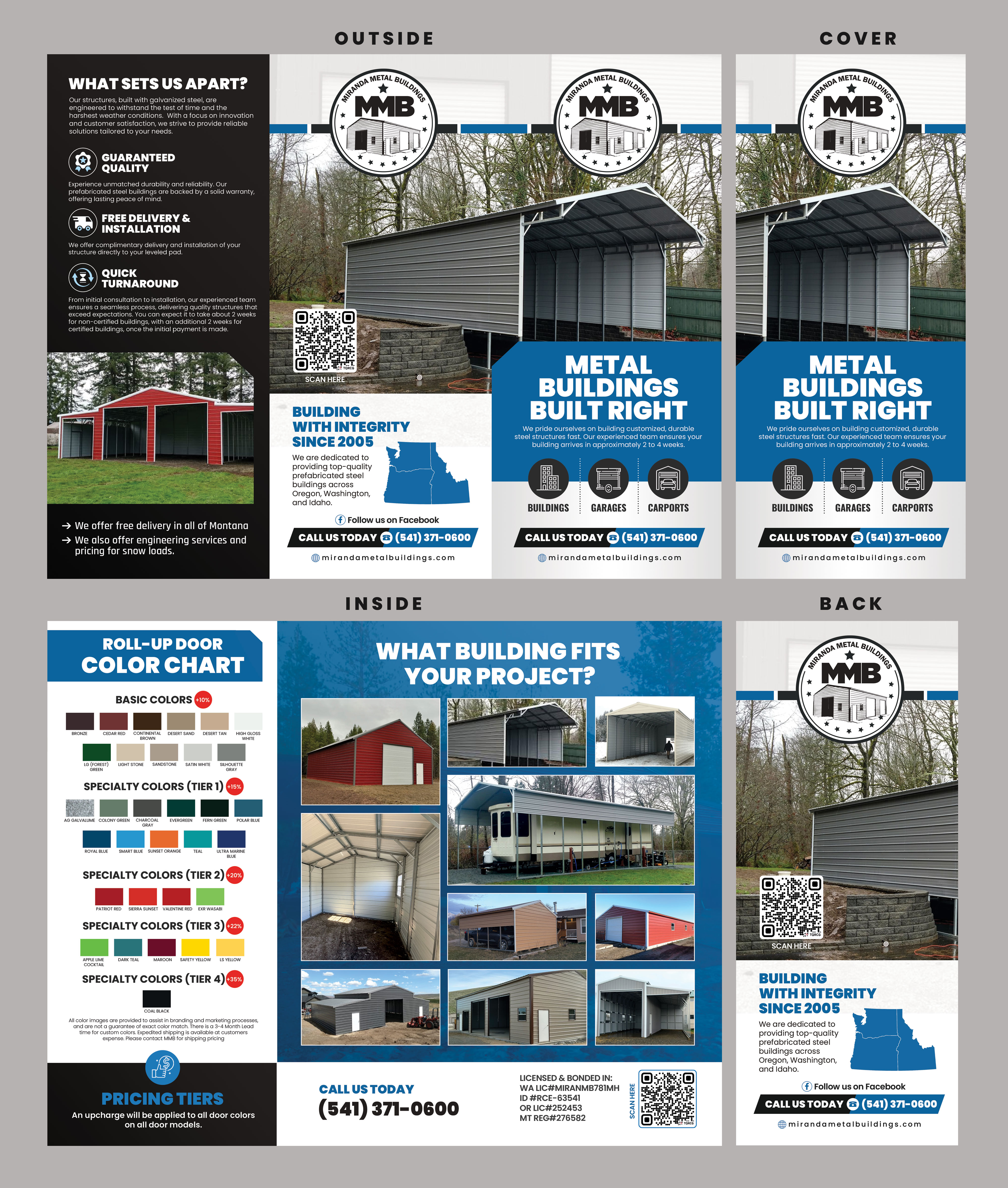 Diseño de Brochure por Stan$oul para Big Sky Sheds LLC | Diseño #37037404