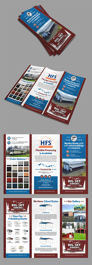 Diseño de Brochure por SAI DESIGNS para Big Sky Sheds LLC | Diseño: #37038181