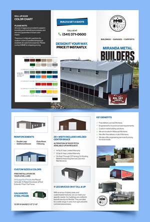 Brochure Design by Graphic Guy for Big Sky Sheds LLC | Design #37038804