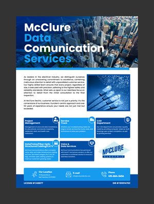 Flyer Design by 3Guys for McClure Electric  | Design: #37057190