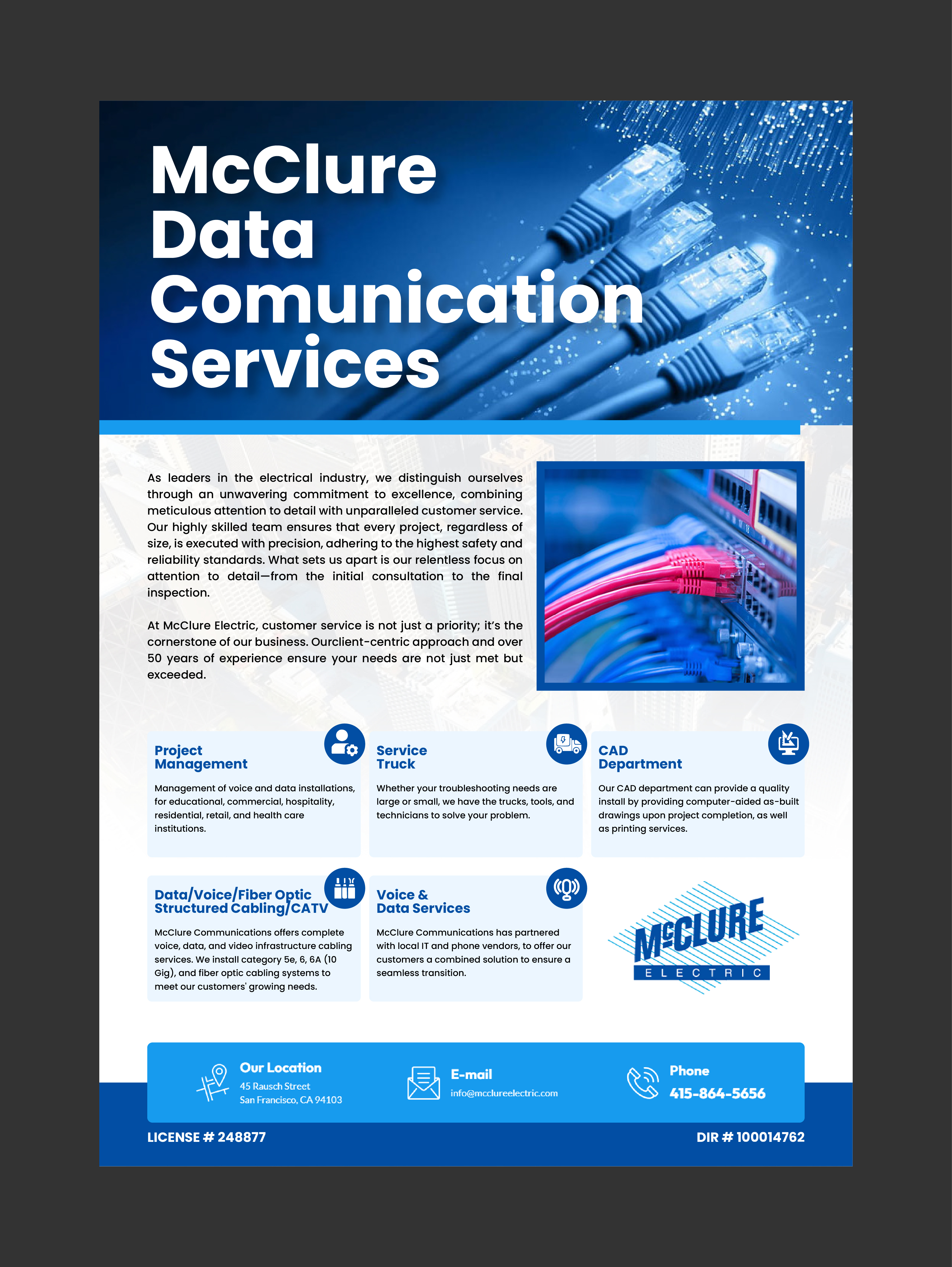 Flyer Design by 3Guys for McClure Electric  | Design #37057191