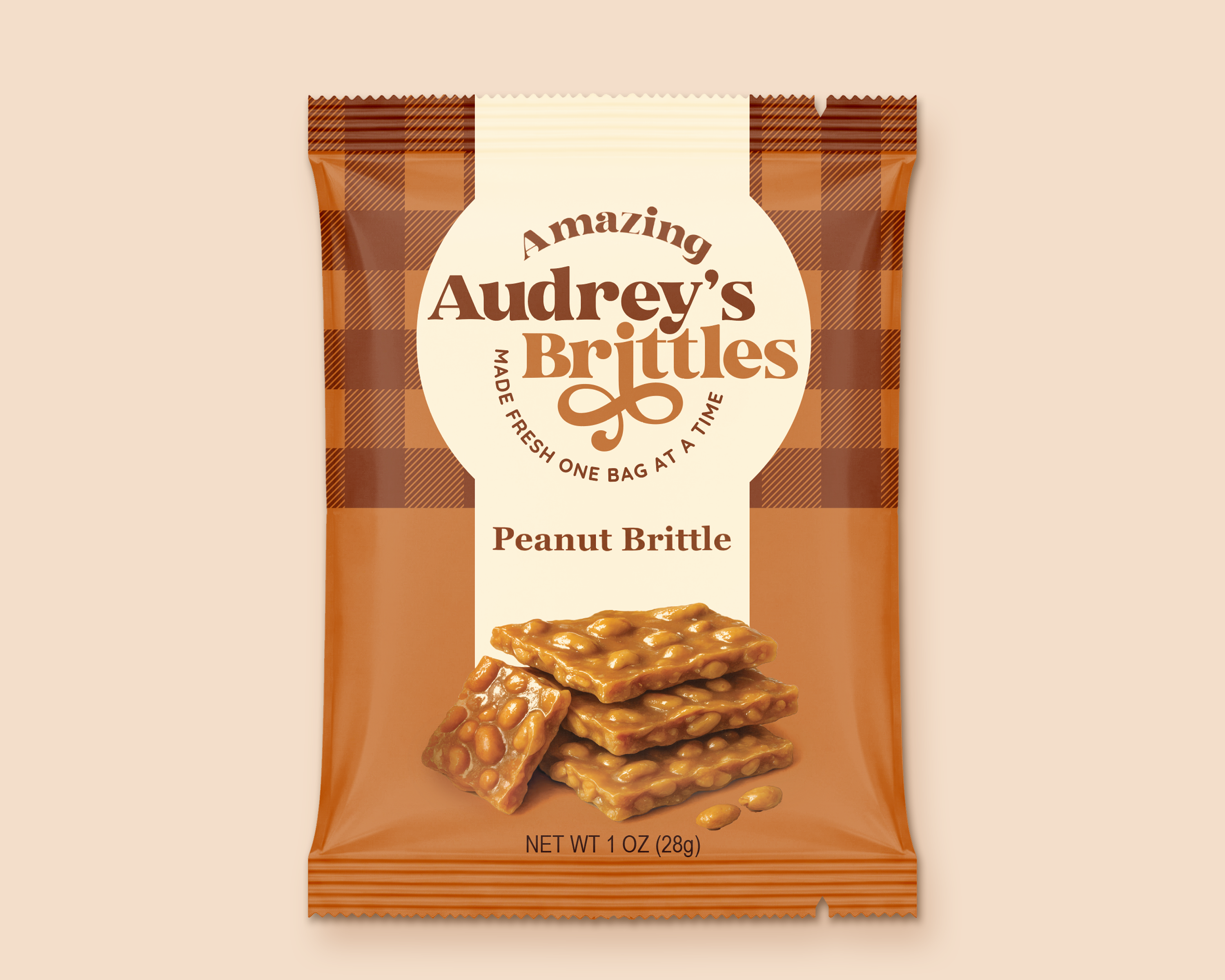 Packaging Design by Navisol Creatives for Amazing Audrey's Brittle | Design #37070369
