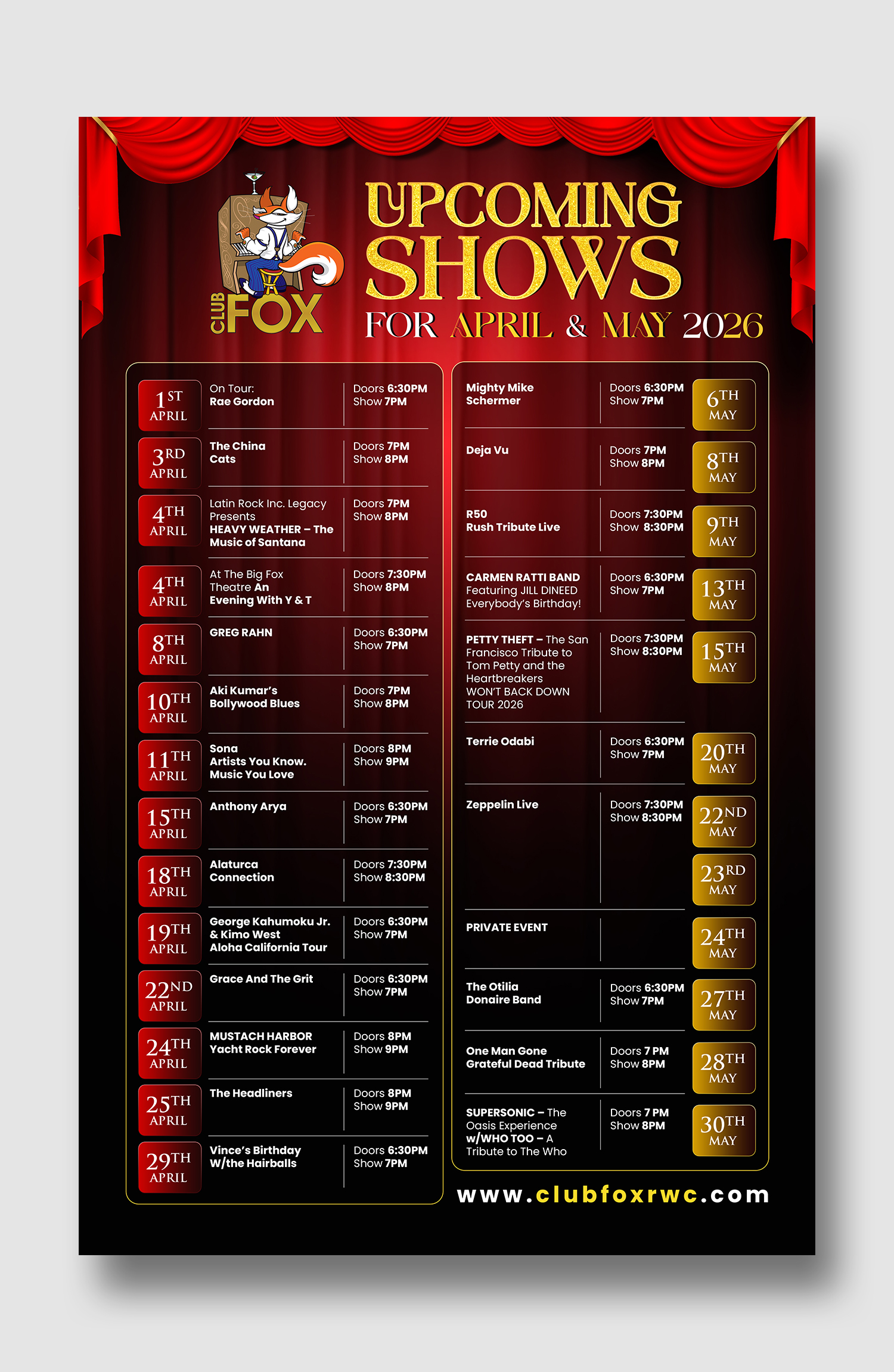 Diseño de Flyer por debdesign para Fox Dreams Presents INC | Diseño #37058844