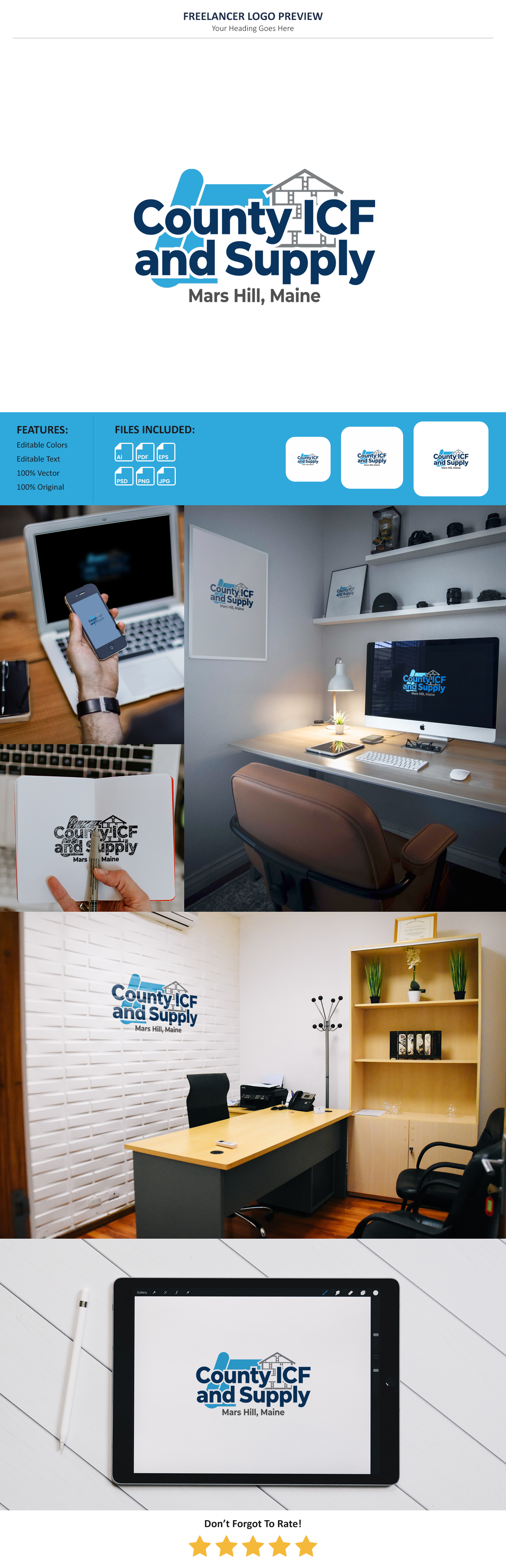 Logo-Design von Pixel Foundry für County ICF and Supply  | Design #37066108