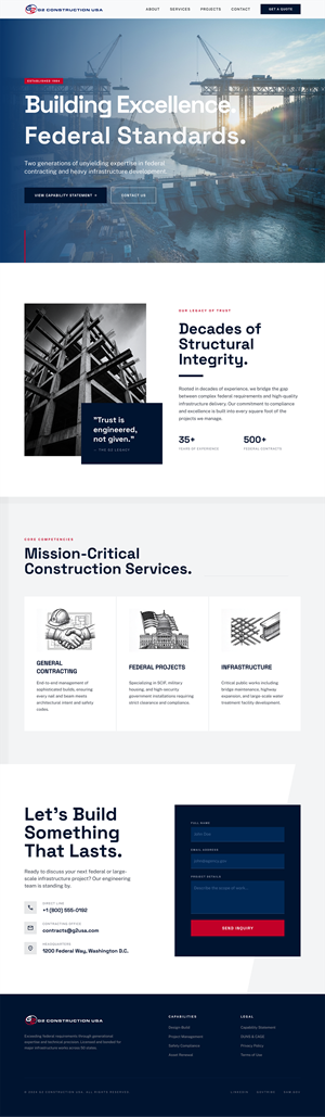 Web-Design von Amer Flihan (RBD) für G2 Construction USA LLC | Design: #37066531