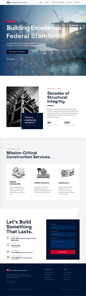 Web-Design von Amer Flihan (RBD) für G2 Construction USA LLC | Design: #37067581