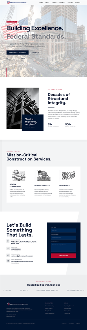 Web-Design von Amer Flihan (RBD) für G2 Construction USA LLC | Design: #37069804