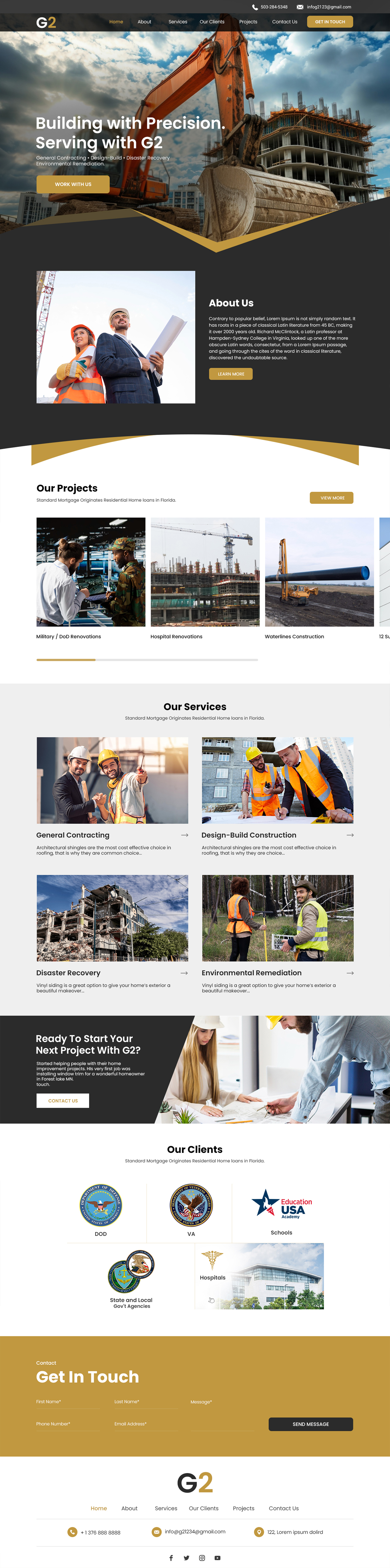 Web-Design von Anup Innovations für G2 Construction USA LLC | Design #37065540