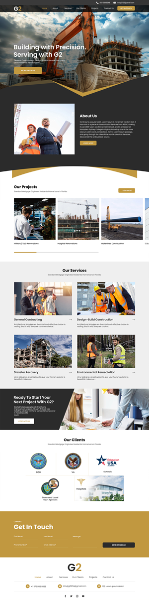 Web-Design von Anup Innovations für G2 Construction USA LLC | Design: #37065540