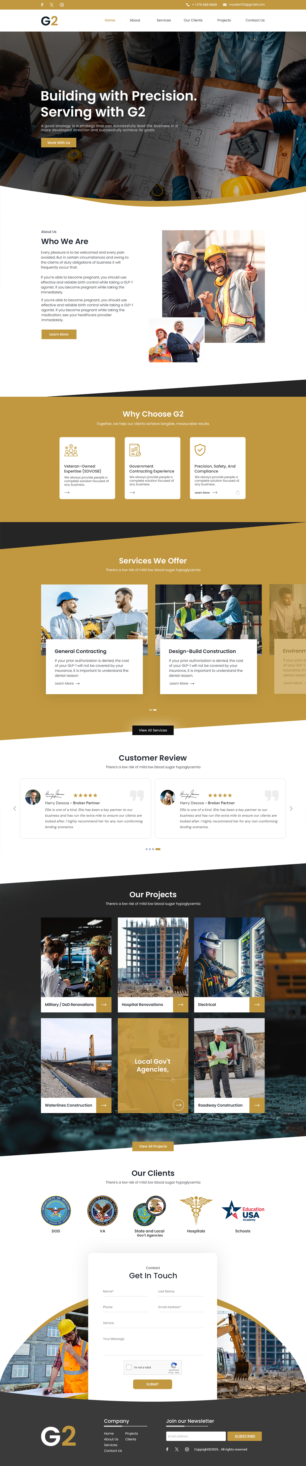 Web-Design von Anup Innovations für G2 Construction USA LLC | Design #37065543