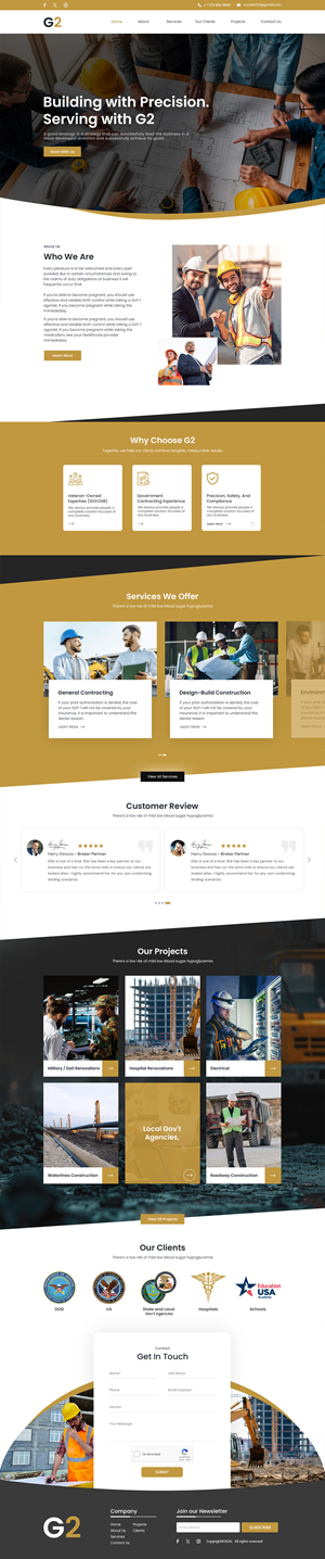 Web-Design von Anup Innovations für G2 Construction USA LLC | Design: #37065543