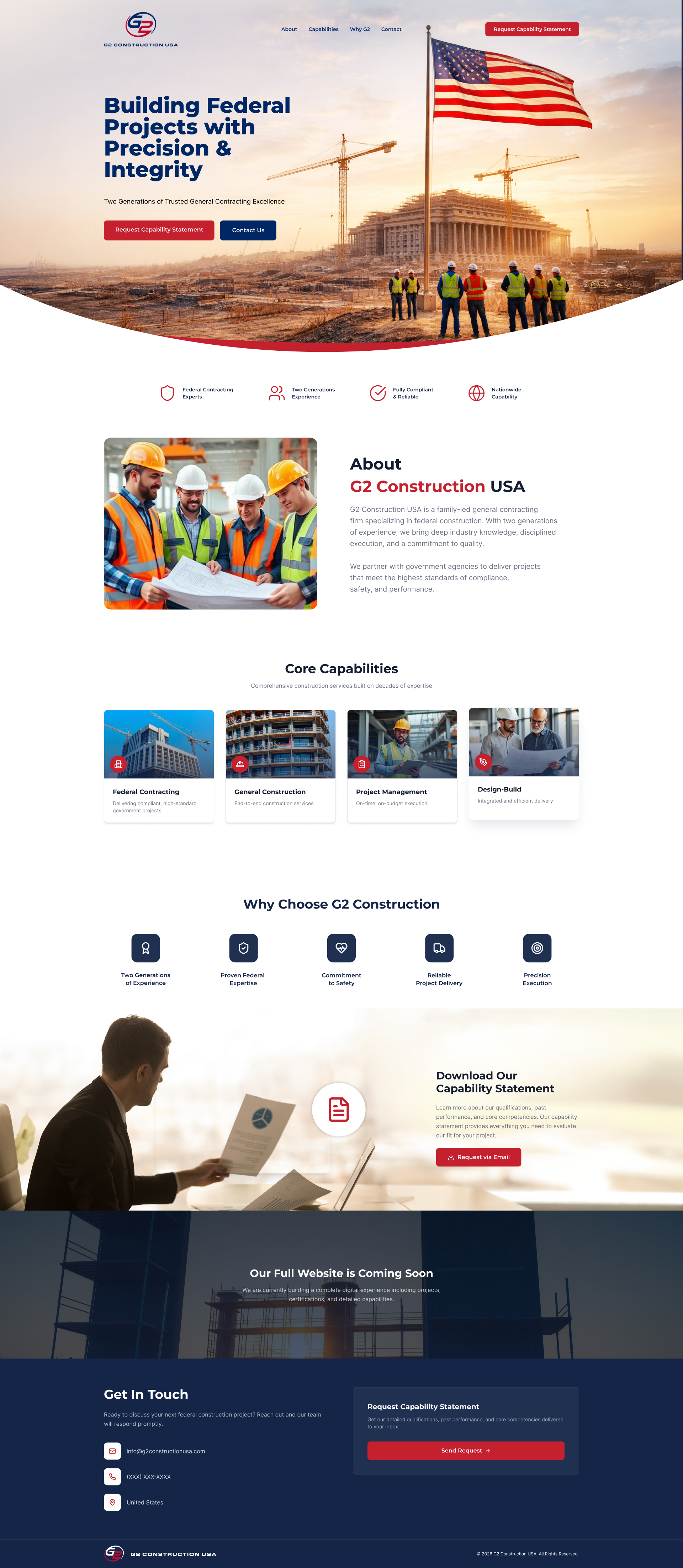 Web Design by lemosys infotech for G2 Construction USA LLC | Design #37068476