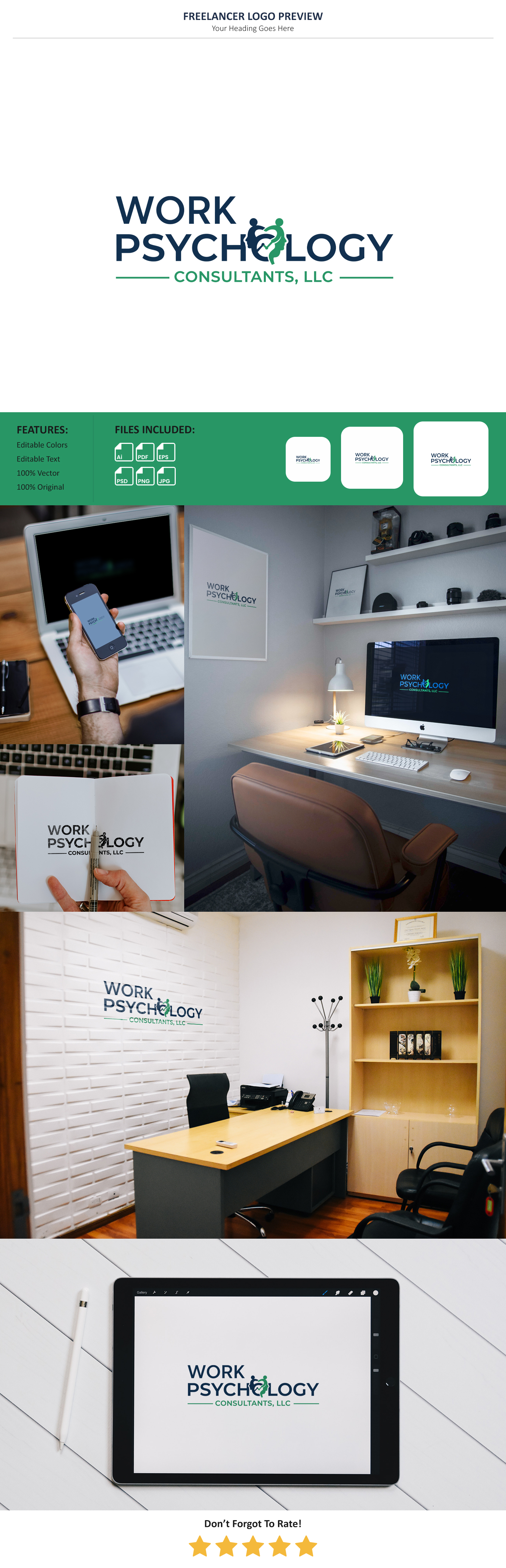 Diseño de Logo por Pixel Foundry para Work Psychology Consultants, LLC | Diseño #37066210