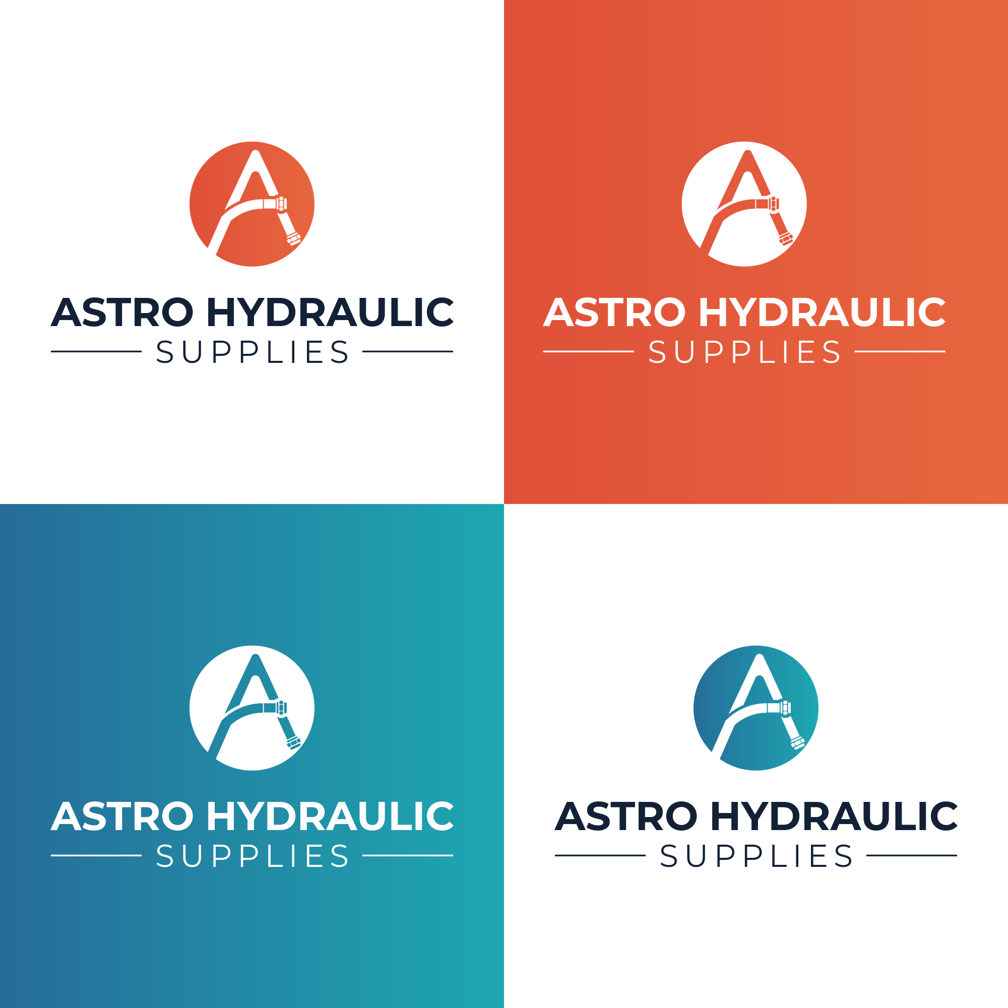 Logo Design by initials_MAN for Astro Hydraulic Supplies | Design #37067951