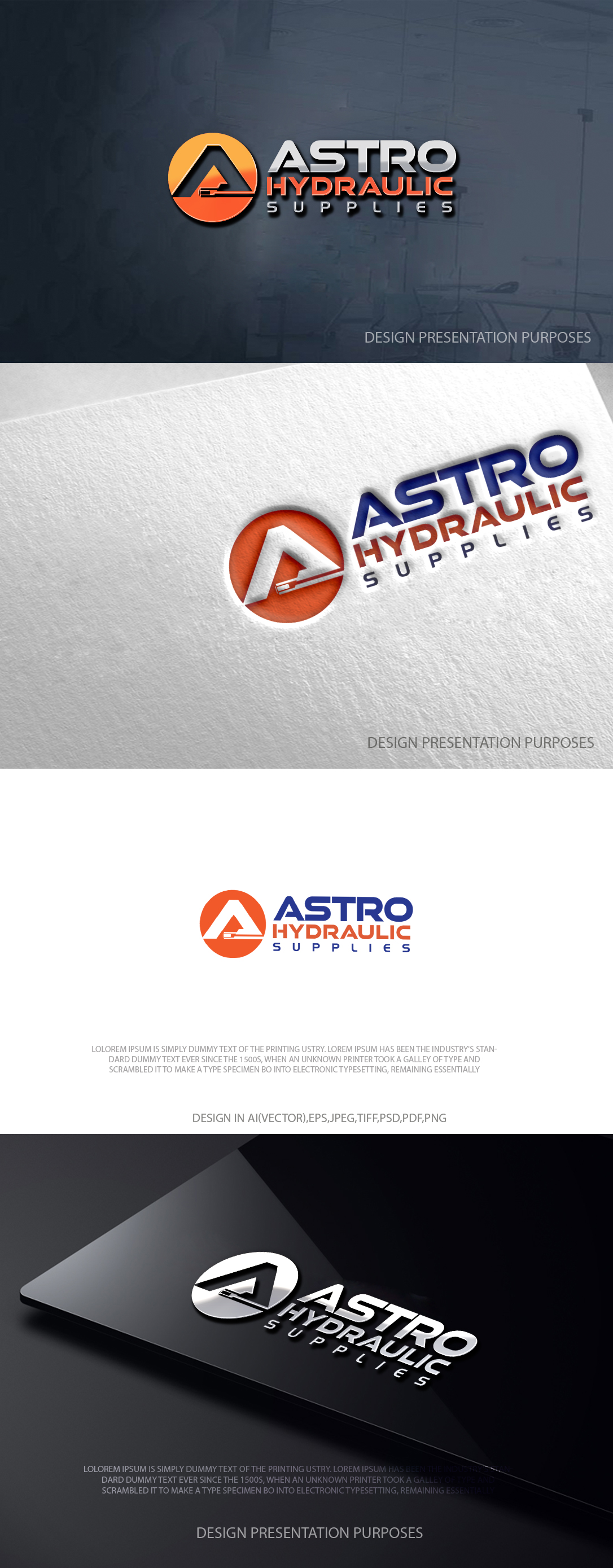 Logo Design by zebronicgraphic for Astro Hydraulic Supplies | Design #37069692
