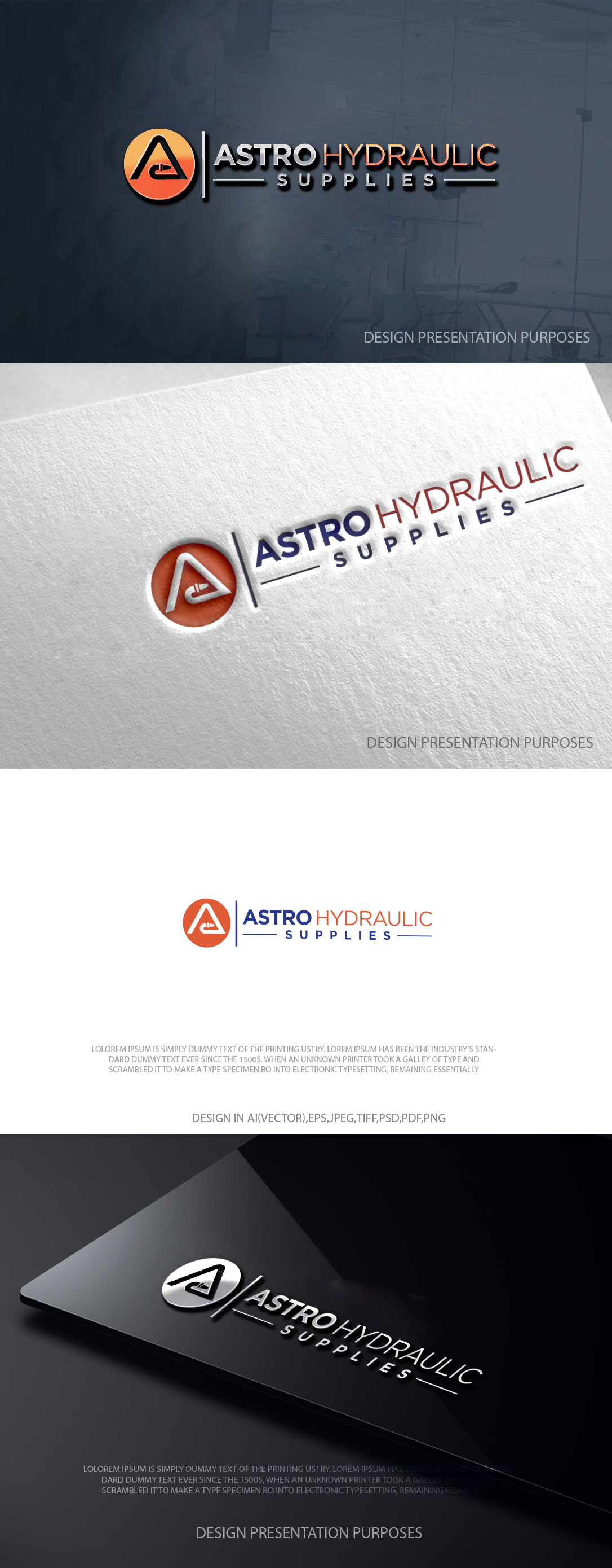 Logo Design by zebronicgraphic for Astro Hydraulic Supplies | Design #37069693