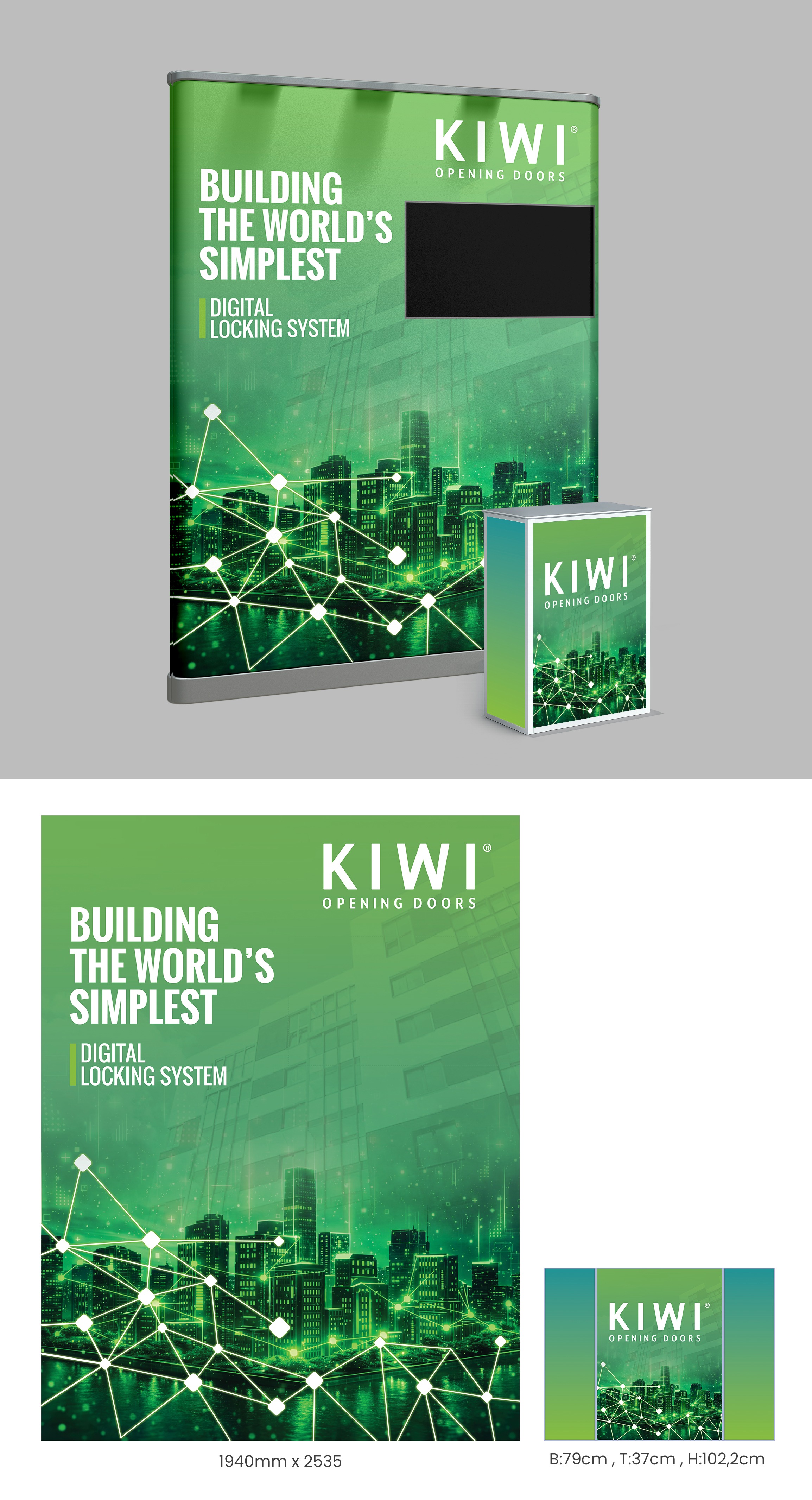 Trade Show Booth Design by Impressive Designs for KIWI.KI GmbH | Design #37072275