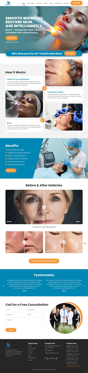 Diseño Web por pb para 7 Health | Diseño: #37096840