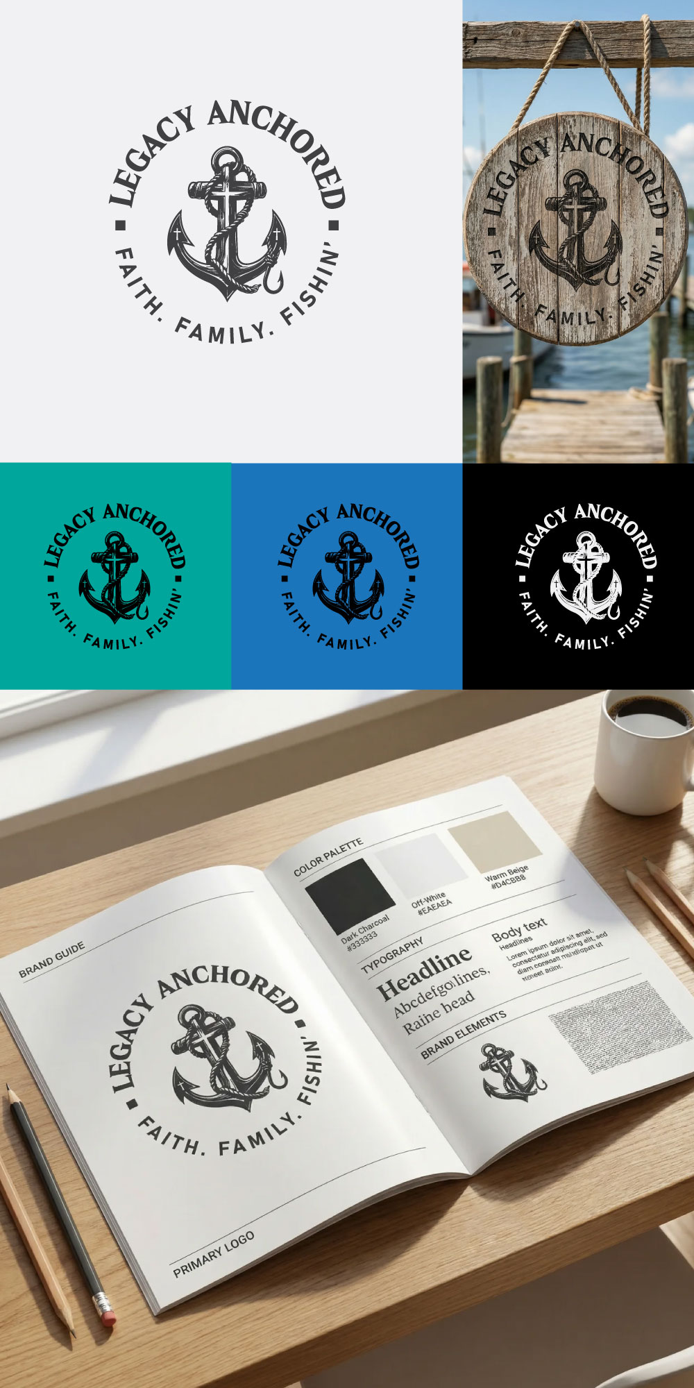 Logo Design by Gol D Roger™ for Legacy Anchored | Design #37099603