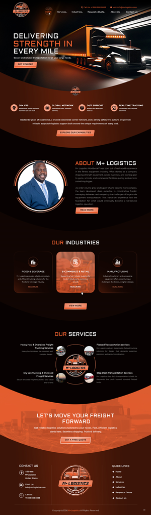 Logistics Website Design