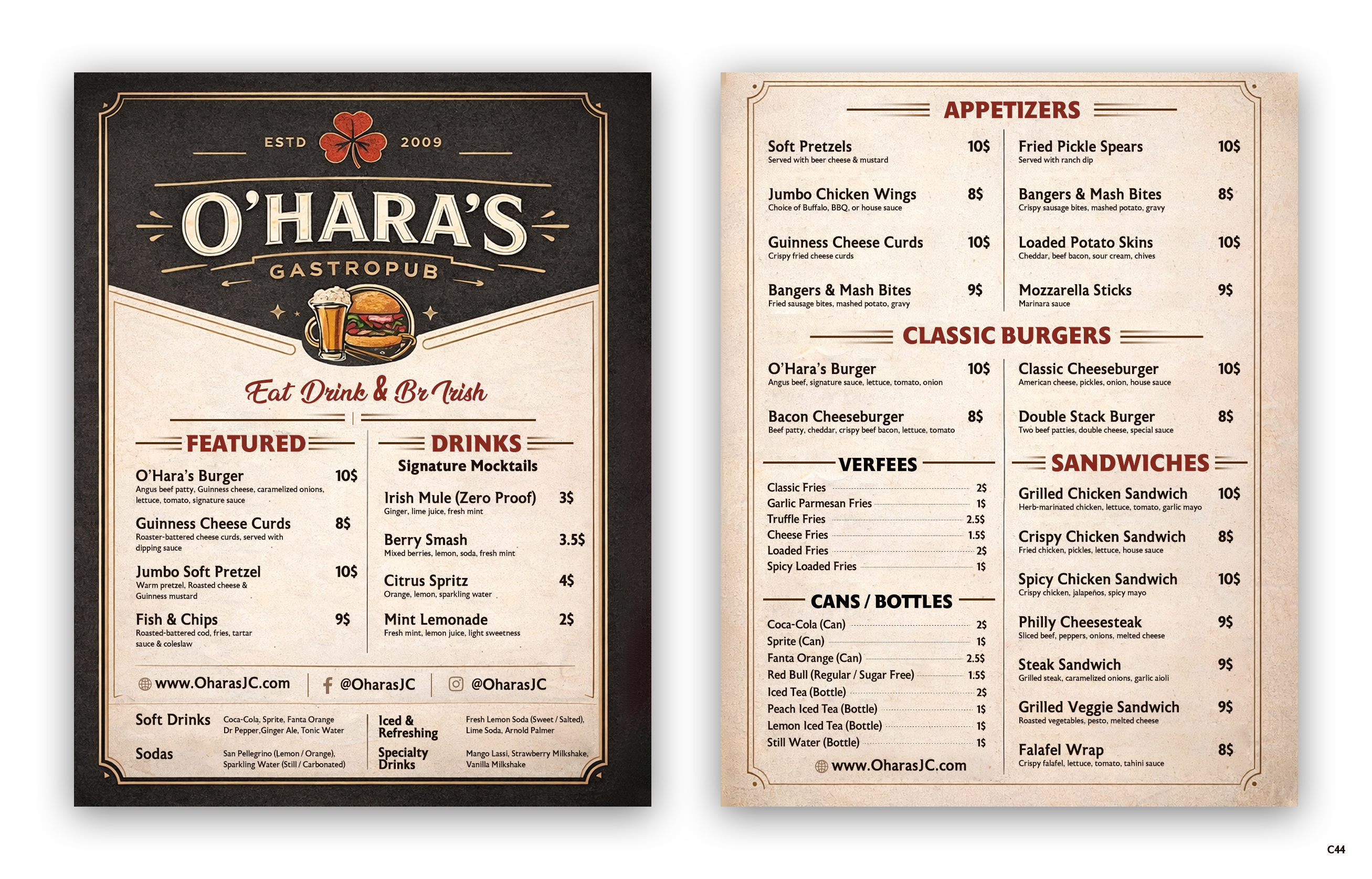 Menu Design by pb for this project | Design #37092637