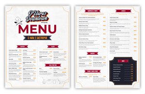 Menu Design by pb for this project | Design: #37092644