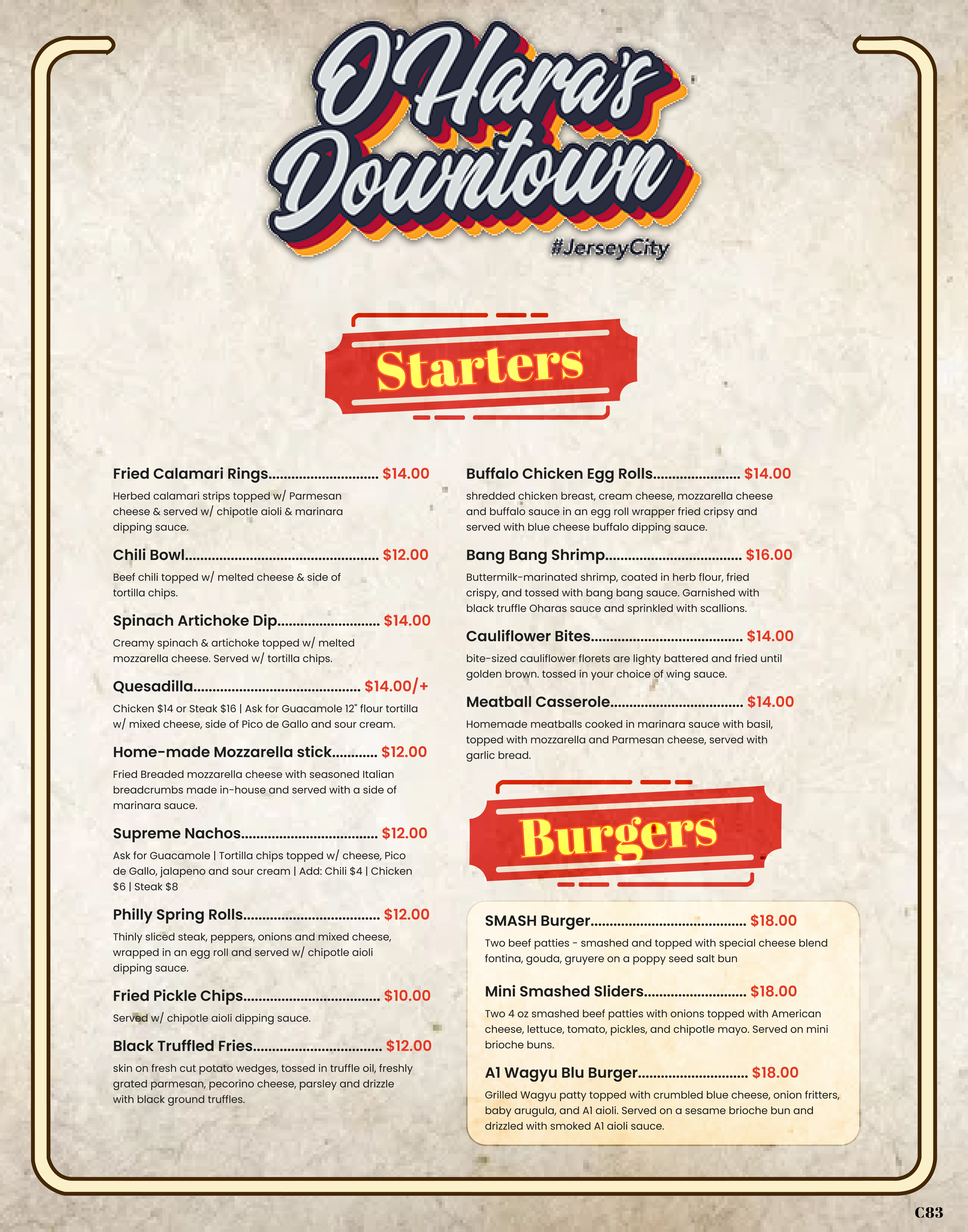 Menu Design by pb for this project | Design #37097739