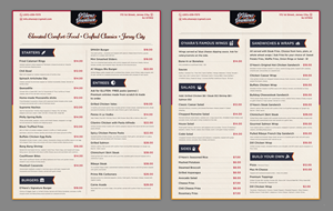 Menu Design by pb for this project | Design: #37097740