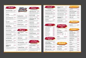 Menu Design by Creations Box 2015 for this project | Design: #37099852