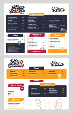 Menu Design by vcreatived for this project | Design: #37092377