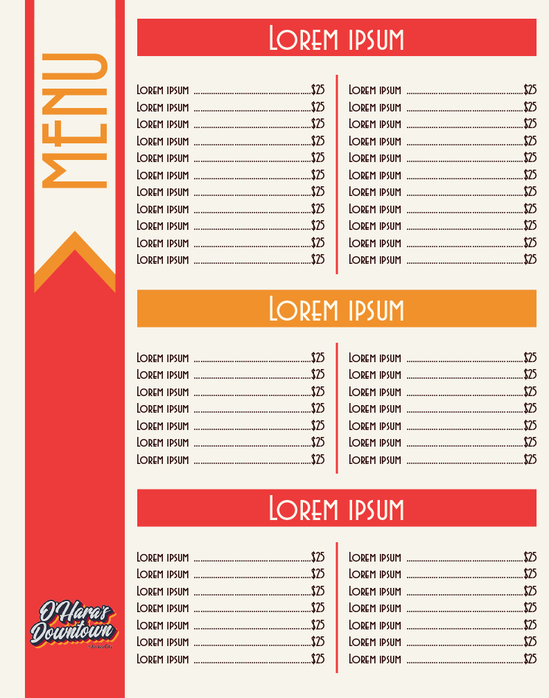 Menu Design by Dot.Dedi for this project | Design #37105052