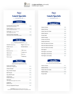 Menu Design by Farvahar Design Studio for this project | Design: #37094061