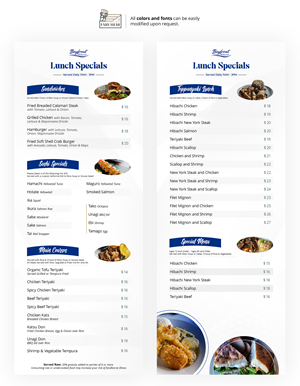 Menu Design by Farvahar Design Studio for this project | Design: #37094091