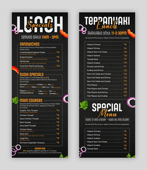 Menu Design by debdesign for this project | Design: #37090167