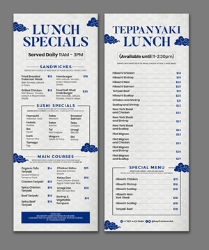 Menu Design by debdesign for this project | Design: #37090300