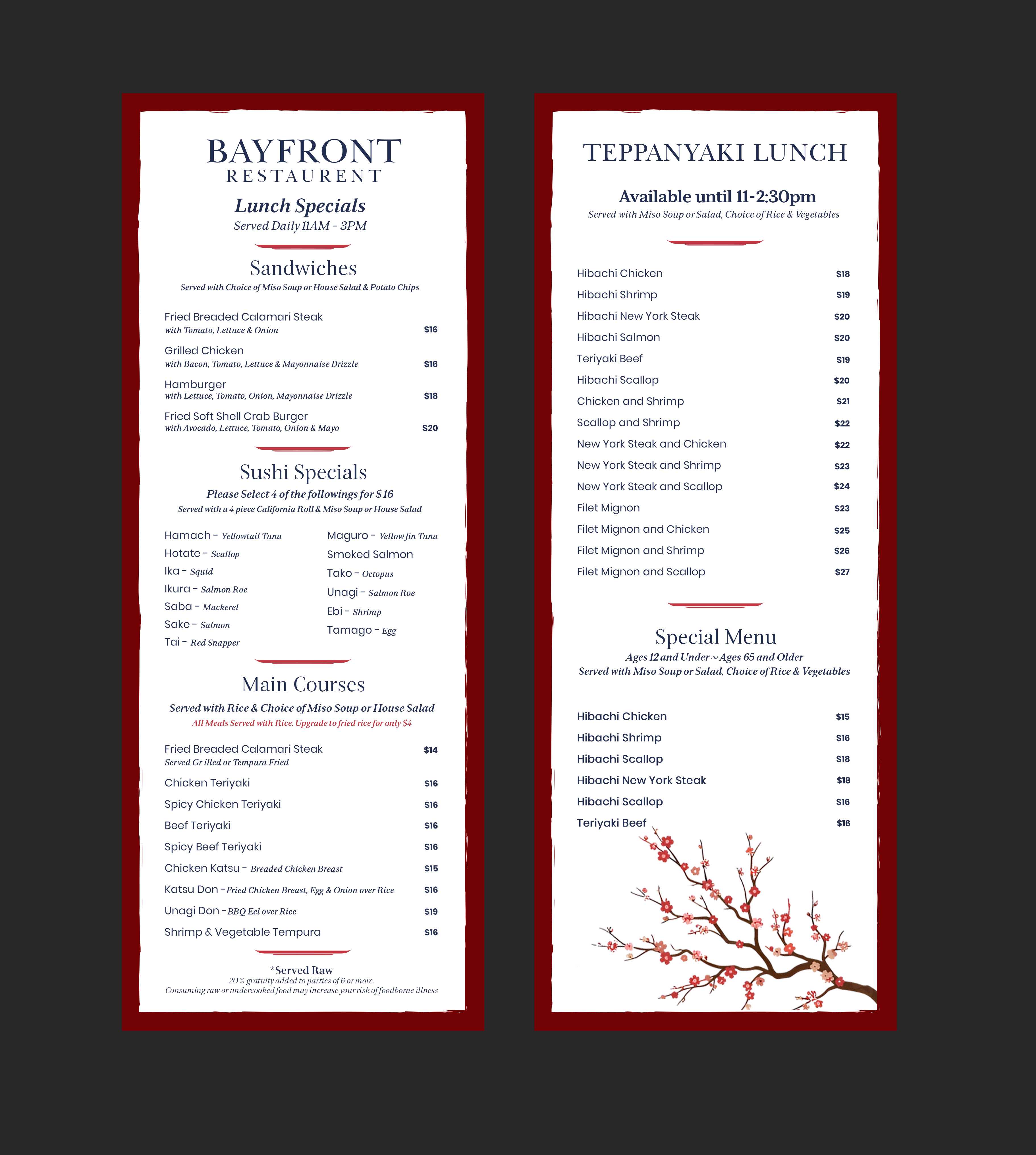 Menu Design by SAI DESIGNS for this project | Design #37093273