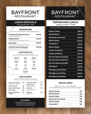 Design de Menu par Graphic Guy pour ce projet | Design #37092012