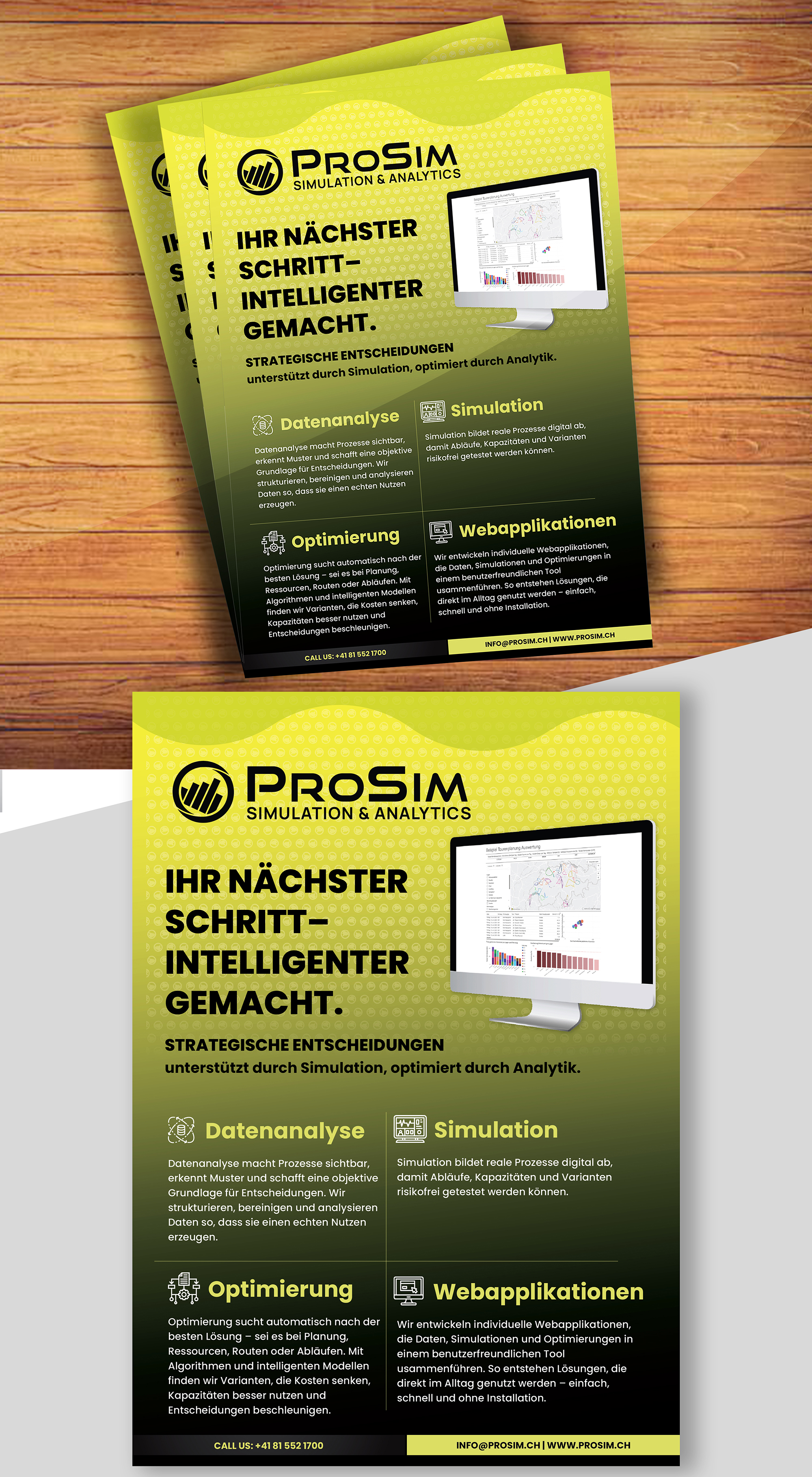 Flyer Design by Talha Ahmad for ProSim GmbH | Design #37096753